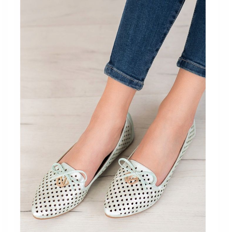 Ažurna balerina u Spitzu VINCEZA zelena 1