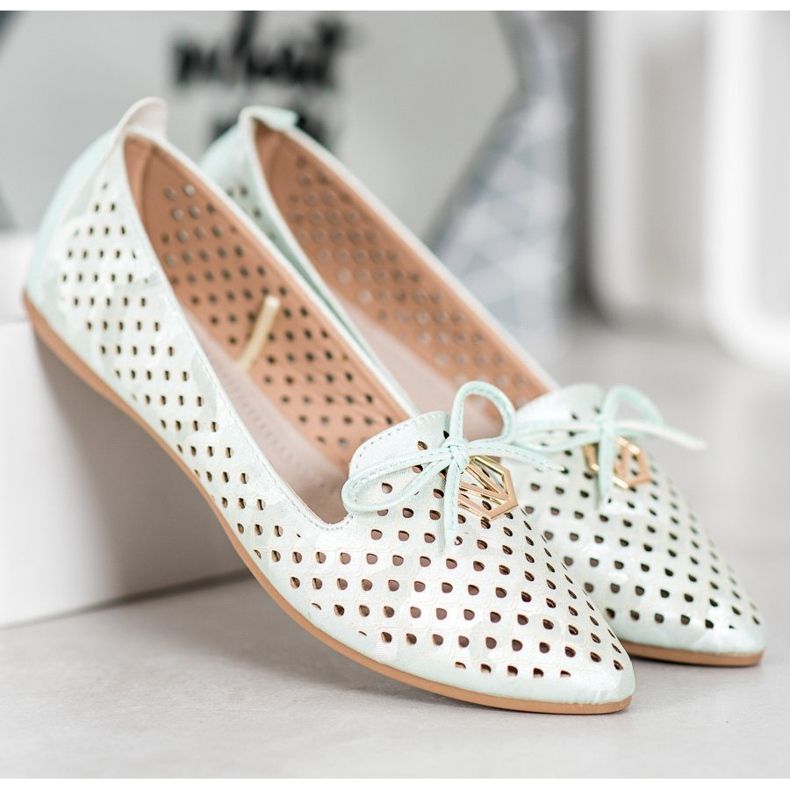 Ažurna balerina u Spitzu VINCEZA zelena 2