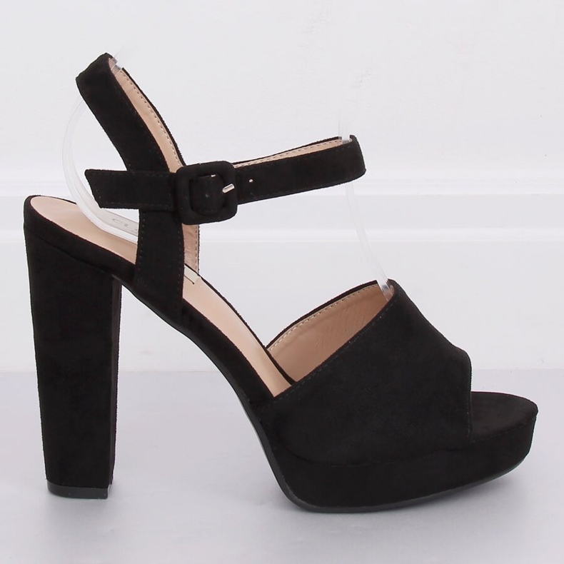 Crne sandale s visokim potpeticama 9R16 Crna crno 1