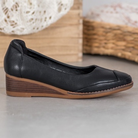 Vinceza Ležerne pumpe na klin crna 1