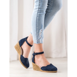 Filippo Kožne cipele na klin mornarsko plava plava 1