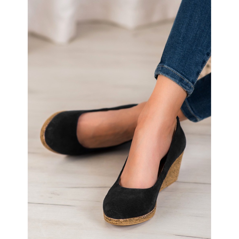 Filippo Kožne pumpe na klin crno 1