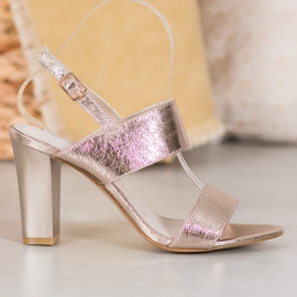 Goodin Elegantne sandale žuta boja 1