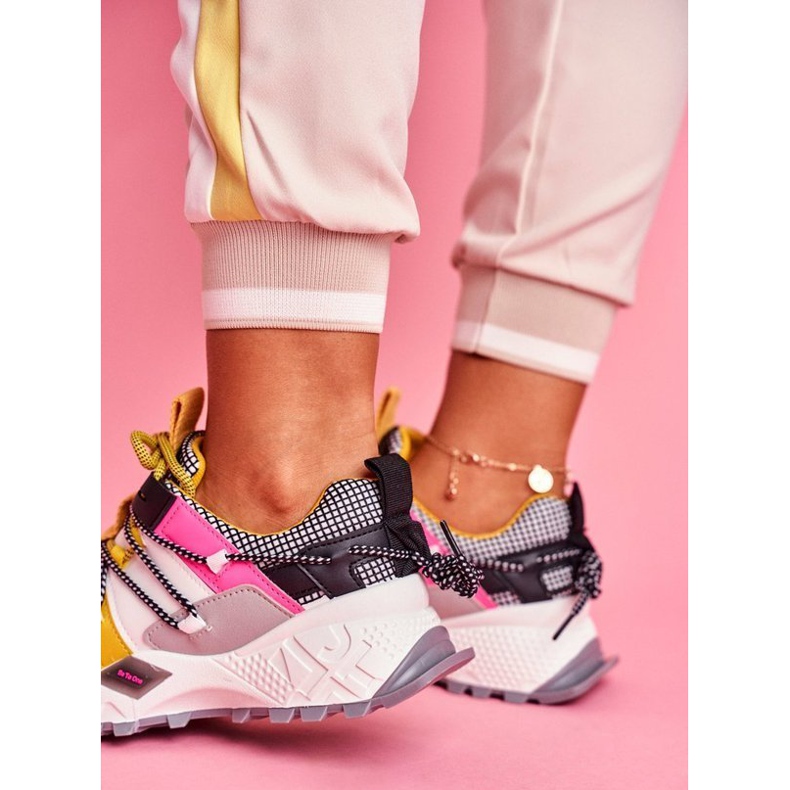 SEA Ženska sportska obuća LA91 bijela crno raznobojna žuta boja 2