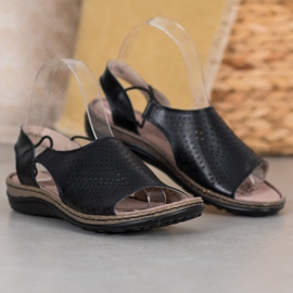 Udobne VINCEZA kožne cipele crna 1