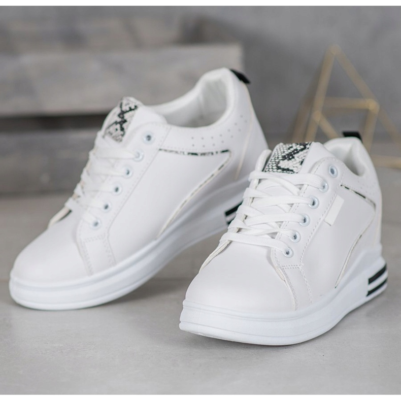 SHELOVET Bijele cipele sa skrivenim klinom bijela 1