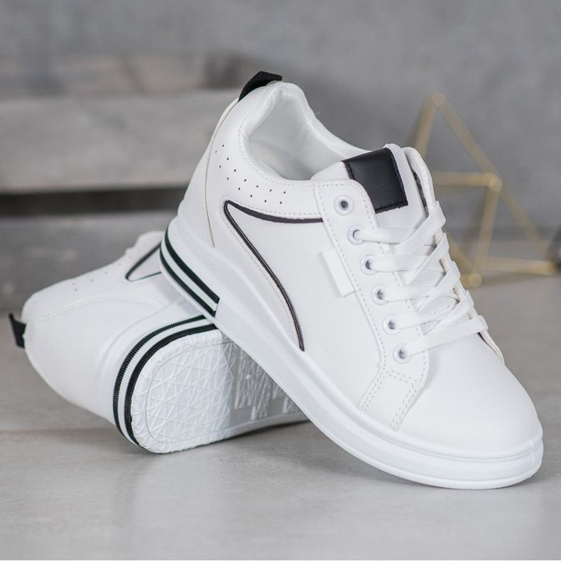 SHELOVET Bijele cipele sa skrivenim klinom bijela 1