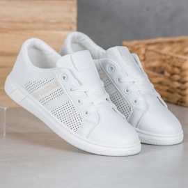 SHELOVET Bijele sportske cipele sa sjajem bijela 2