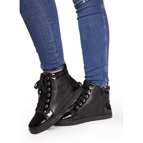 Visoke tenisice R18 crne crno 1