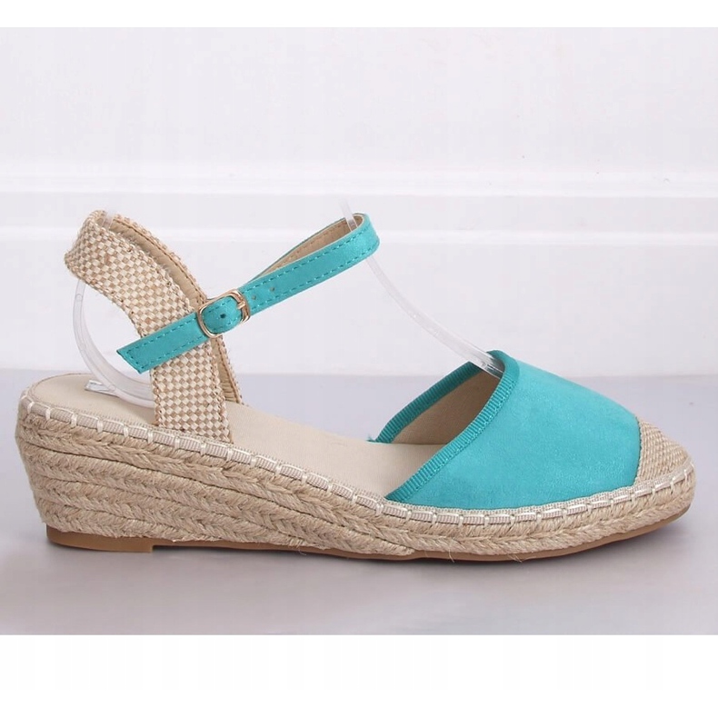 Espadrile na klinovima nana LLI-3M85 Zelena raznobojna 2