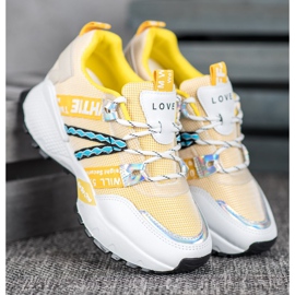 Bona Volite Mesh tenisice bijela žuta boja 2