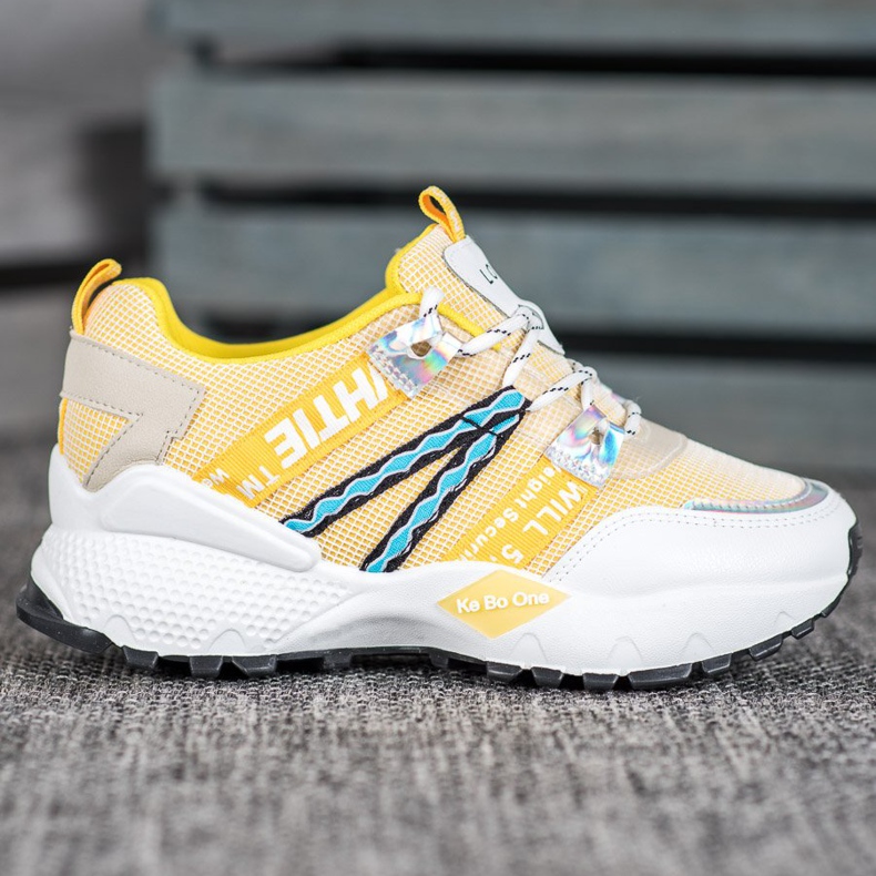 Bona Volite Mesh tenisice bijela žuta boja 1