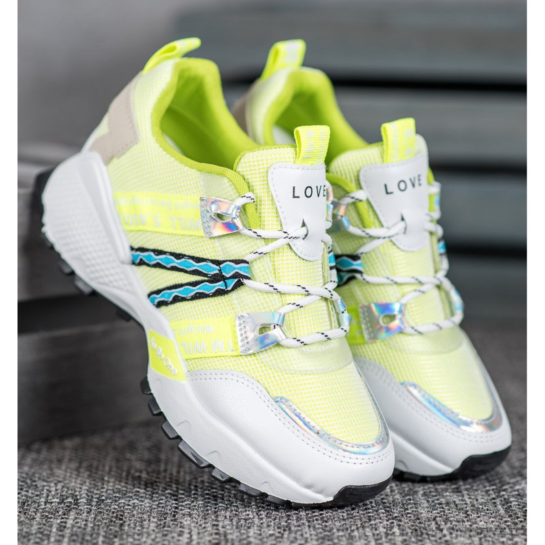 Bona Volite Mesh tenisice bijela višebojan zelena 1