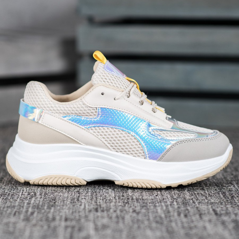 Bona Bež tenisice s mrežom bijela siva višebojan 1