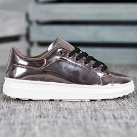 Bona Sjajne cipele na platformi smeđa višebojan 2