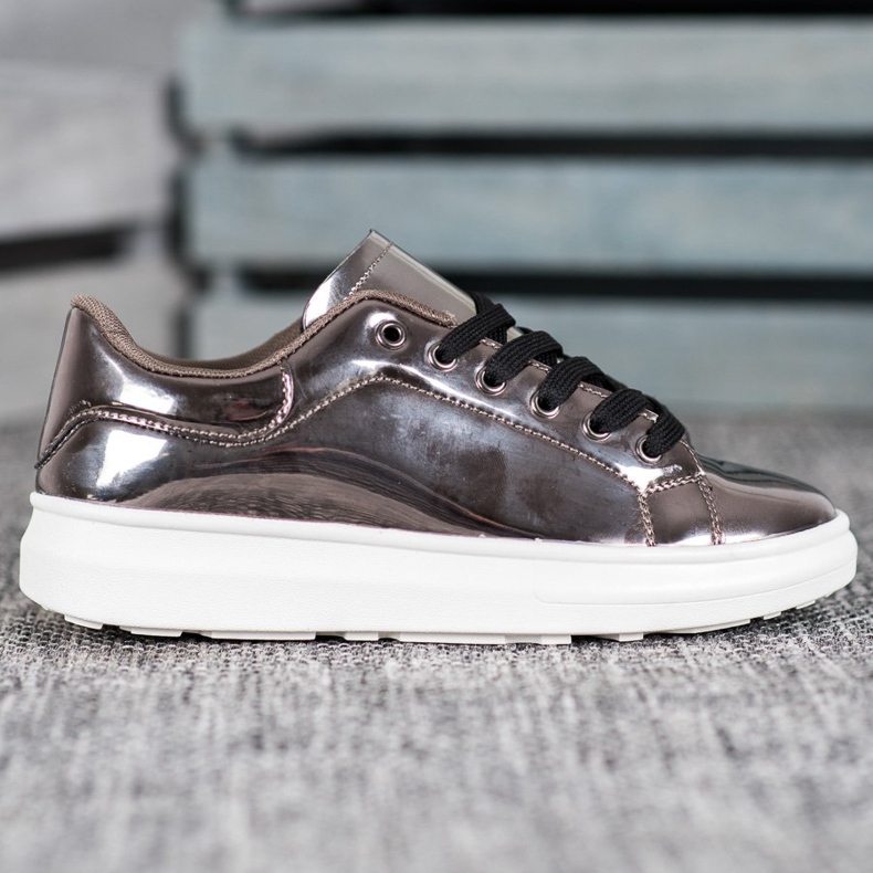 Bona Sjajne cipele na platformi smeđa višebojan 2