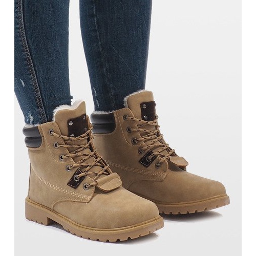 Čizme izolirane kamelom D494C-8 smeđa 1