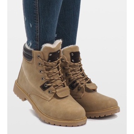 Čizme izolirane kamelom D494C-8 smeđa 2