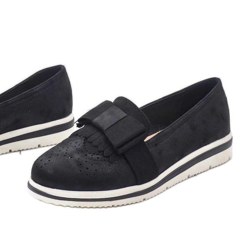 Crne mat cipele na klin YT-8 crna 1