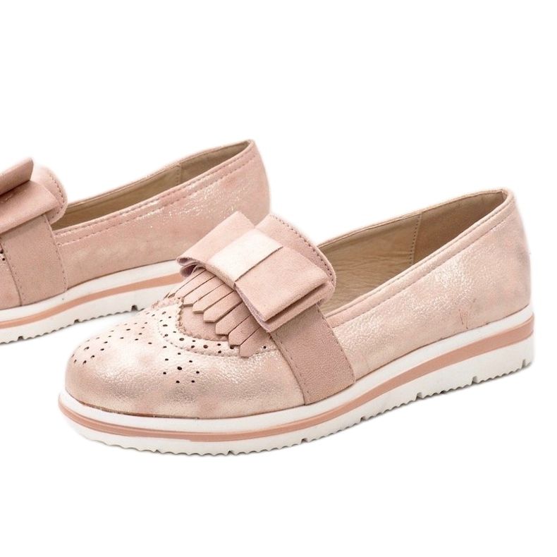 Ružičaste mat cipele na klin YT-8 ružičasta 1