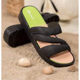 Bona Udobne crne papuče crna 1