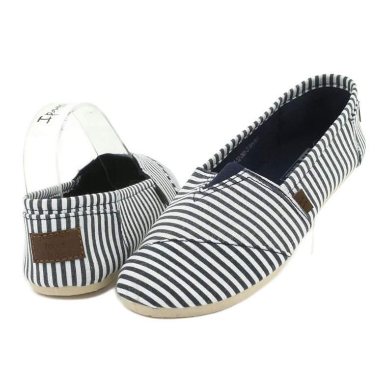 Wishot Udobne, moderne tenisice na pruge 32-065, bijele i plave bijela 3