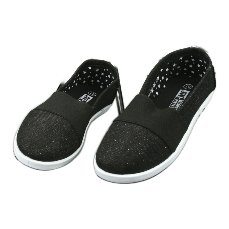 Wishot Djevojke sjajne crne i neuredne tenisice 44-053 crno 2