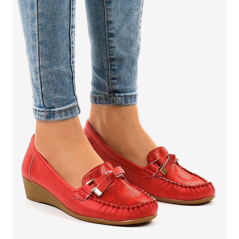 Crvene mat cipele na klin BO-303 crvena 1