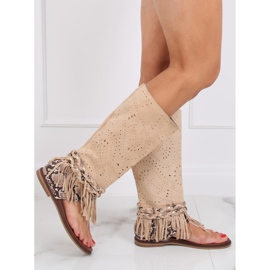 Boho japanke s bež gornjim dijelom NS130P Bež 1