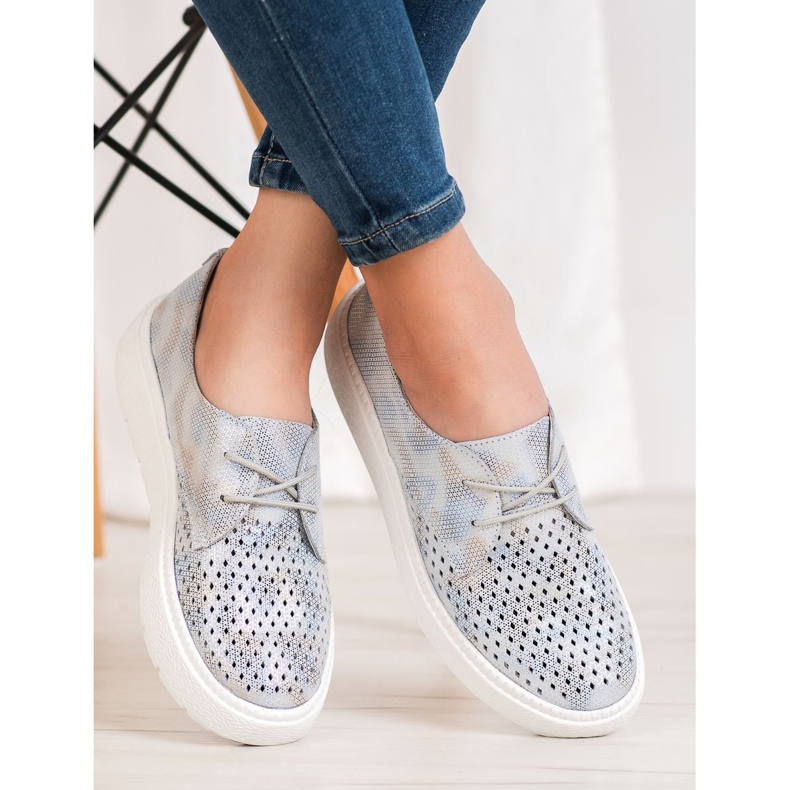 Goodin Lagane kožne cipele siva 2