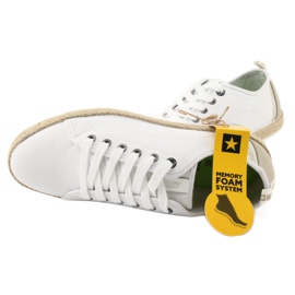 Muške espadrile Big Star 174155 čipka bijela smeđa 1