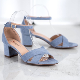 Seastar Elegantne sandale od antilopa plava 1