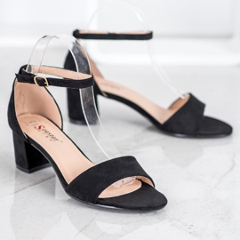 Seastar Udobne sandale s visokim potpeticama crna 1