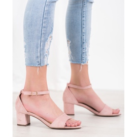 Seastar Udobne sandale s visokim potpeticama ružičasta 2