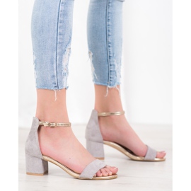 Seastar Sandale sa zlatnim remenom siva 1