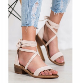 Vezane sandale smeđa 1