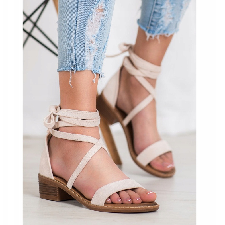 Vezane sandale smeđa 1