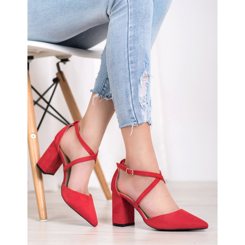 Diamantique Pumpe na stupu crvena 2