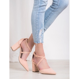 Diamantique Pumpe na stupu raznobojna ružičasta 1