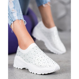 Diamantique Sportske cipele s kristalima bijela 2