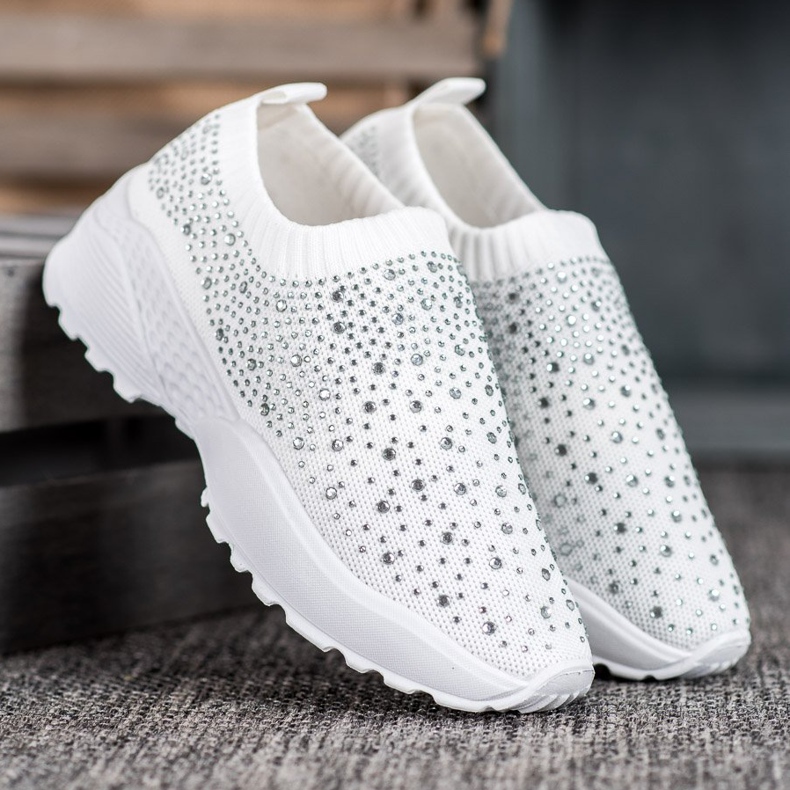 Diamantique Sportske cipele s kristalima bijela 1