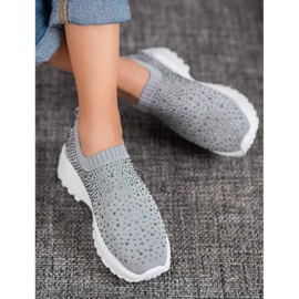 Diamantique Sportske cipele s kristalima siva 2