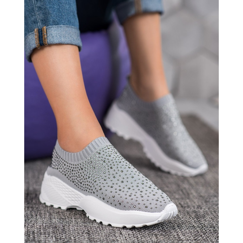 Diamantique Sportske cipele s kristalima siva 1