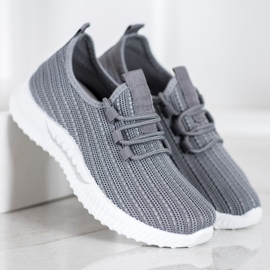 SHELOVET Tekstilne sportske cipele siva 2