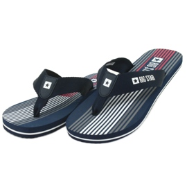Muške Big Star 174463 tamnoplave papuče bijela crvena mornarsko plava 2