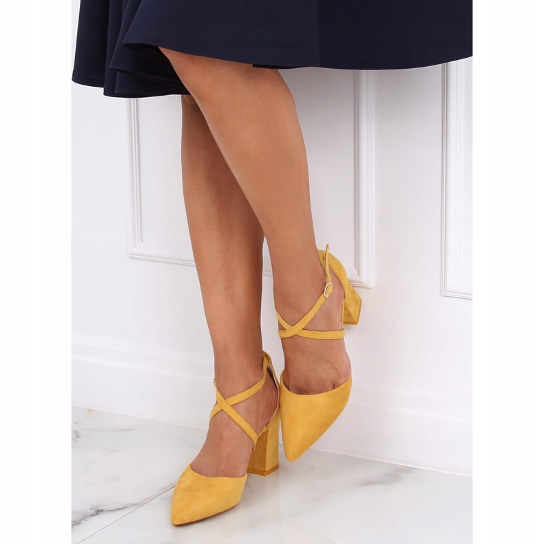 Pumpe za štikle rezani med LY9153-5 Žuta žuta boja 1