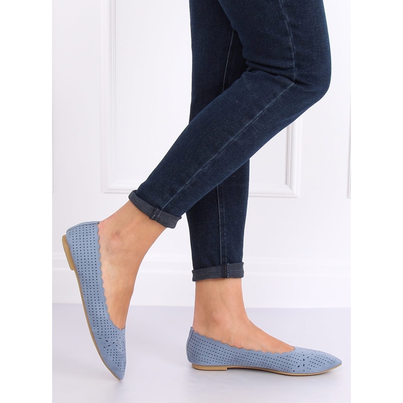 Plave ažurne balerinke NK18P Plave plava 1