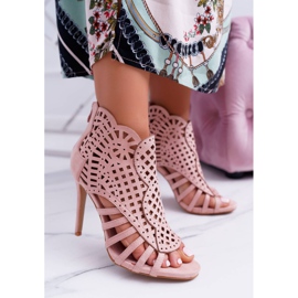 SEA Ženske sandale od antilopa na puti u prahu Pink Viviane ružičasta 1