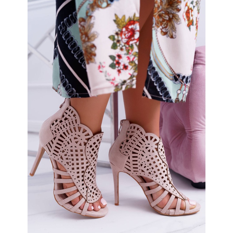 SEA Ženske antilop bež sandale na visoku petu Viviane 2