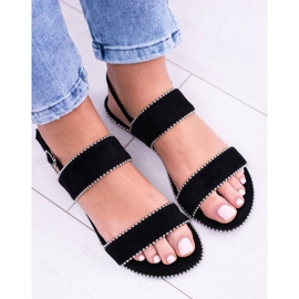 Lu Boo Ženske crne sandale Jets Noeli crna 2